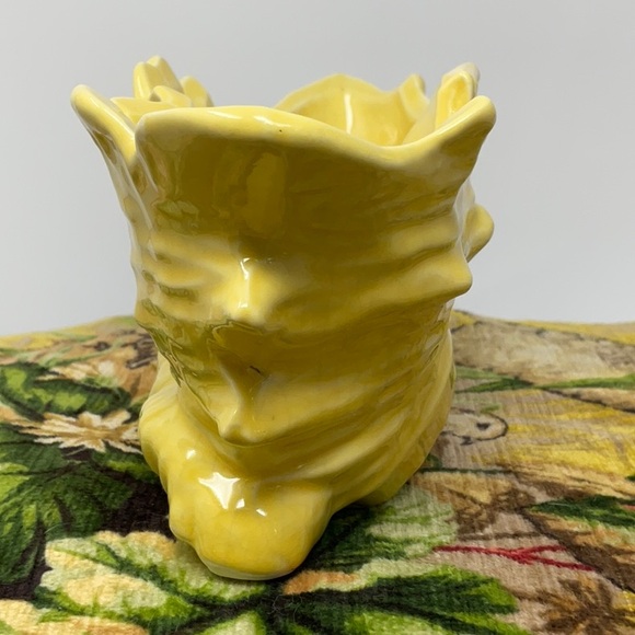 McCoy Pottery double Cornucopia planter with bow detail, Vintage - Picture 12 of 13